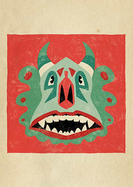 Dancing Diablitos - Monster Face Illustration 4