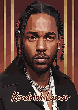 Kendrick Lamar Polygon Portrait