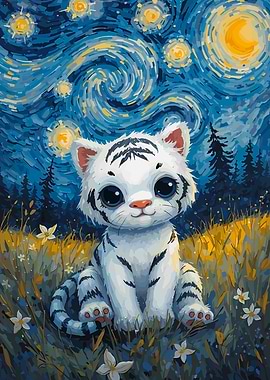 Cute White Tiger Cub