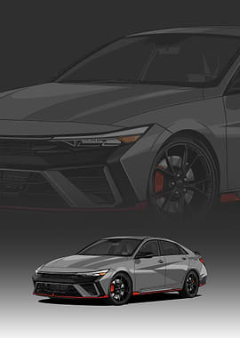 Gray sport car Illustration