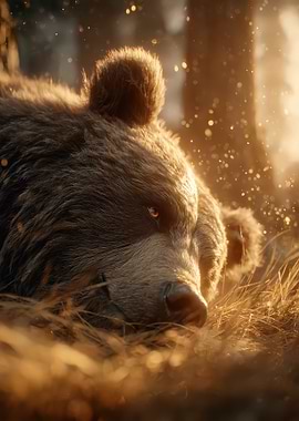 Brown Bear in Golden Light
