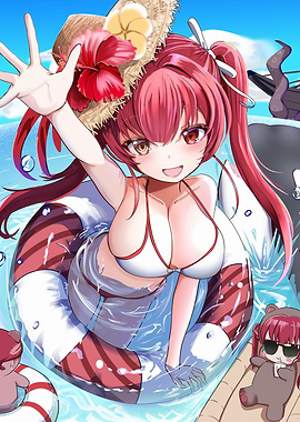 Anime Girl Summer Fun