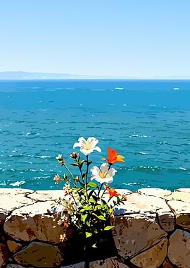 Flowers by the Sea