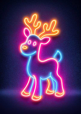 Neon Reindeer