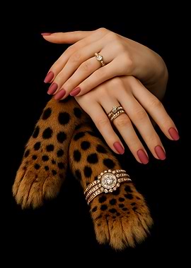 Jewelry on Hands and Animal Paws