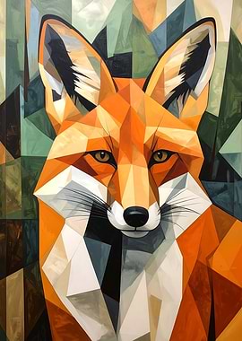 Geometric Fox Portrait