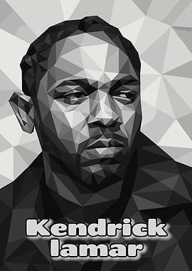 Kendrick Lamar Polygonal Portrait