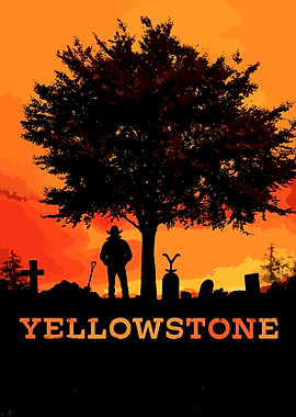 Yellowstone Silhouette Poster