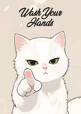 Wash Your Hands Cat