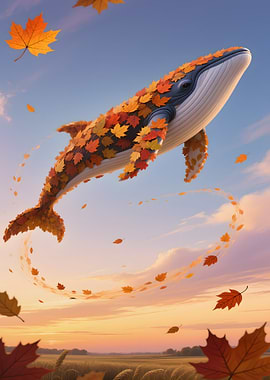 Autumn Whale in the Sky
