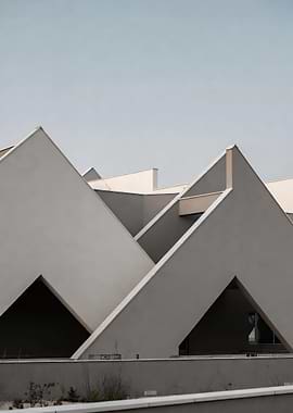 Geometric Architecture with Triangular Roofs