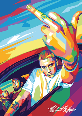 Eminem Colorful Pop Art Illustration
