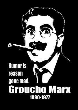 Groucho Marx Black and White Portrait