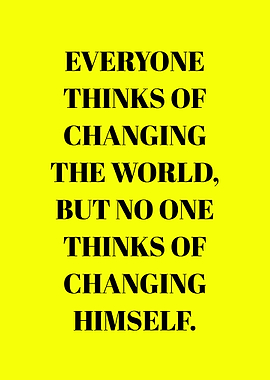 Inspirational Quote on Yellow Background