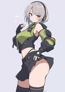 Anby with Headphones and Skirt