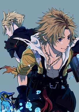 Final Fantasy characters illustration