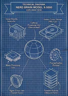 Nerd Brain Model X-5000 Blueprint