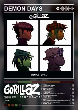Gorillaz - Demon Days Album Cover