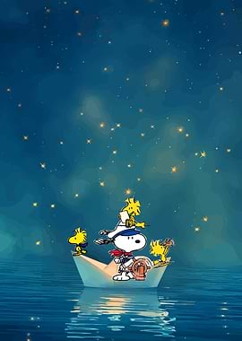 Snoopy and Woodstock Paper Boat Adventure