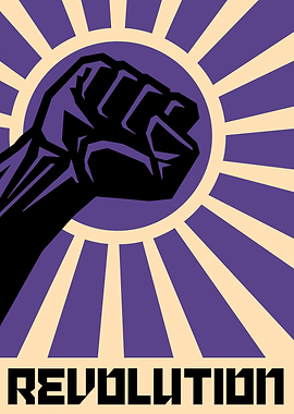 Revolution Violet Propaganda Poster