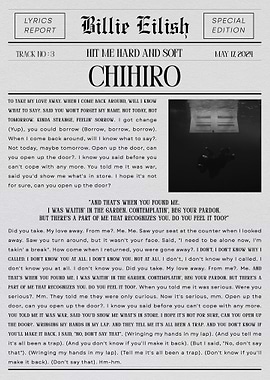 Billie Eilish - Chihiro Lyrics Report
