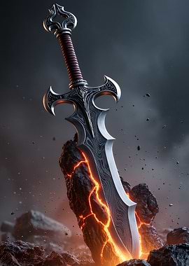 Legendary Fireblade Sword — Forged in Volcanic Flames