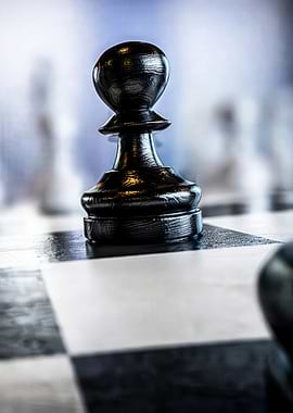 Chess Pawn on Board