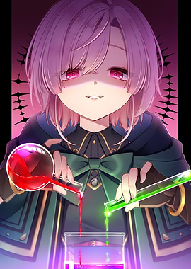 Anime Alchemist Mixing Potions