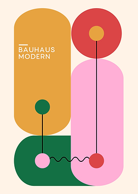 Bauhaus Modern Abstract Geometric Art