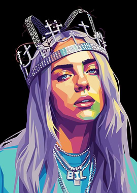 Billie Eilish Pop Art Portrait