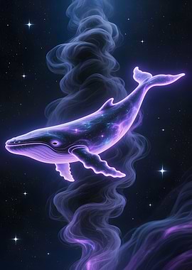 Cosmic Whale in Nebula