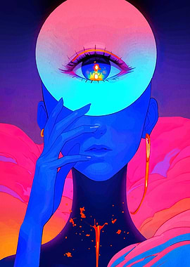 Abstract Portrait with Third Eye