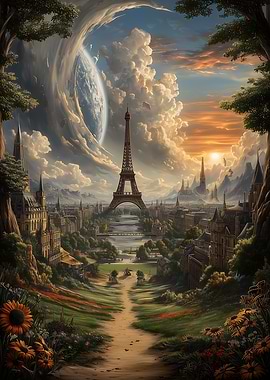 Parisian Dreamscape with Eiffel Tower
