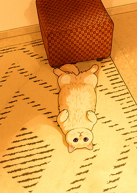 Cute Cat Lying Upside Down