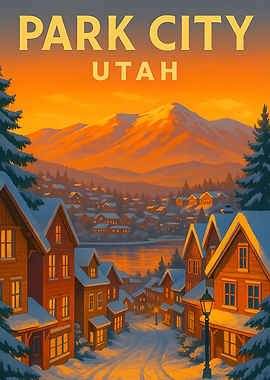 Park City Utah Winter Landscape