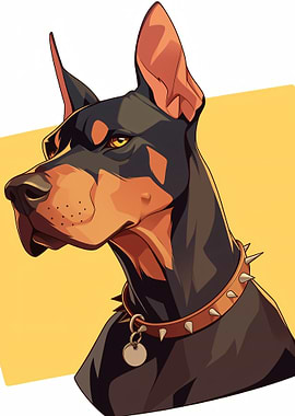 Doberman Pinscher Portrait