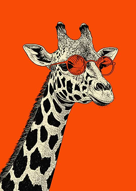 Giraffe with Sunglasses