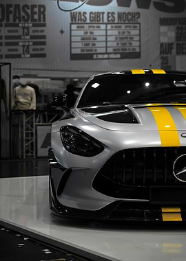 Silver Mercedes-AMG GT