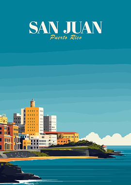 San Juan, Puerto Rico Travel Poster