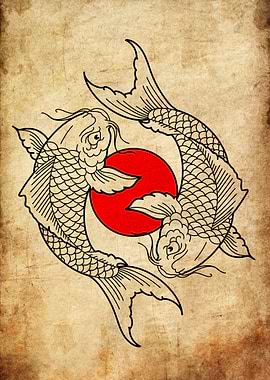 Koi Fish Yin Yang Art