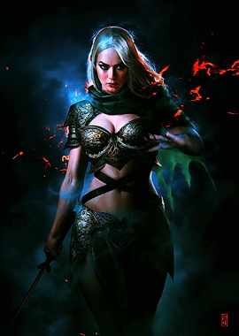 Fantasy Warrior Woman with Sword