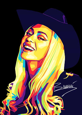 Beyonce wpap pop art style
