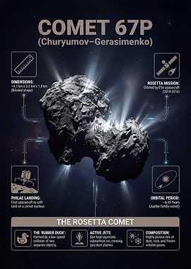 Comet 67P (Churyumov-Gerasimenko) Infographic