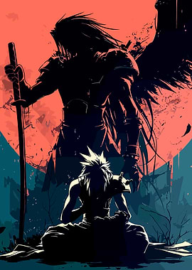 Cloud and Sephiroth Confrontation
