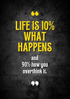 Life Quote on Dark Background