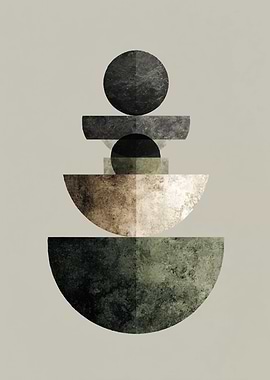Abstract Geometric Stone Balance