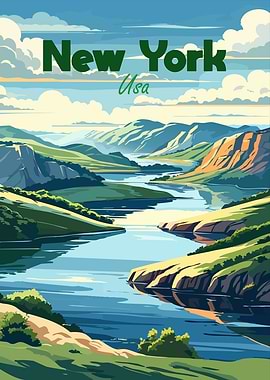 New York Landscape Illustration