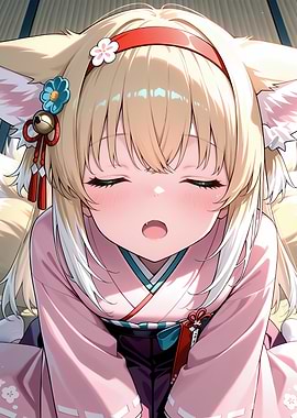 Anime Fox Girl Portrait