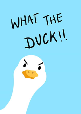 Angry Duck Cartoon Illustration