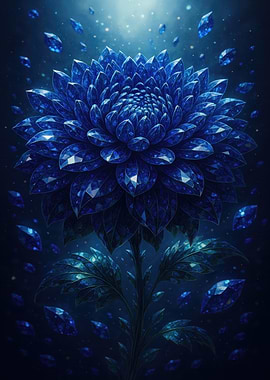 Blue Crystal Flower
